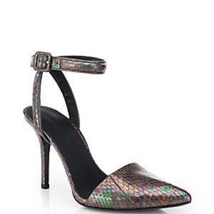 Alexander Wang Lovisa snakeskin ankle strap heels